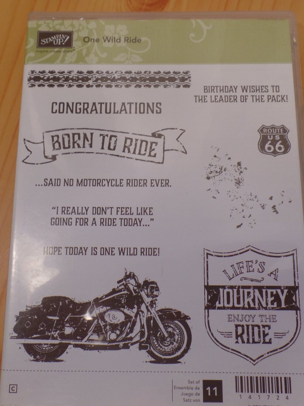 Stampin’ Up! ONE WILD RIDE Stamp Set ~ Masculine Motorcycle Biker Fathers Day